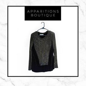 Maurices Double-Layer Side-Slit Lace Knit Top